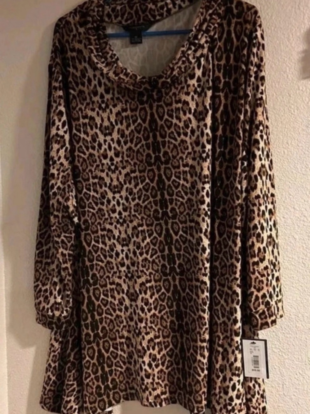 Investments Leopard-Print Long Sleeve Tunic - Brown & Black